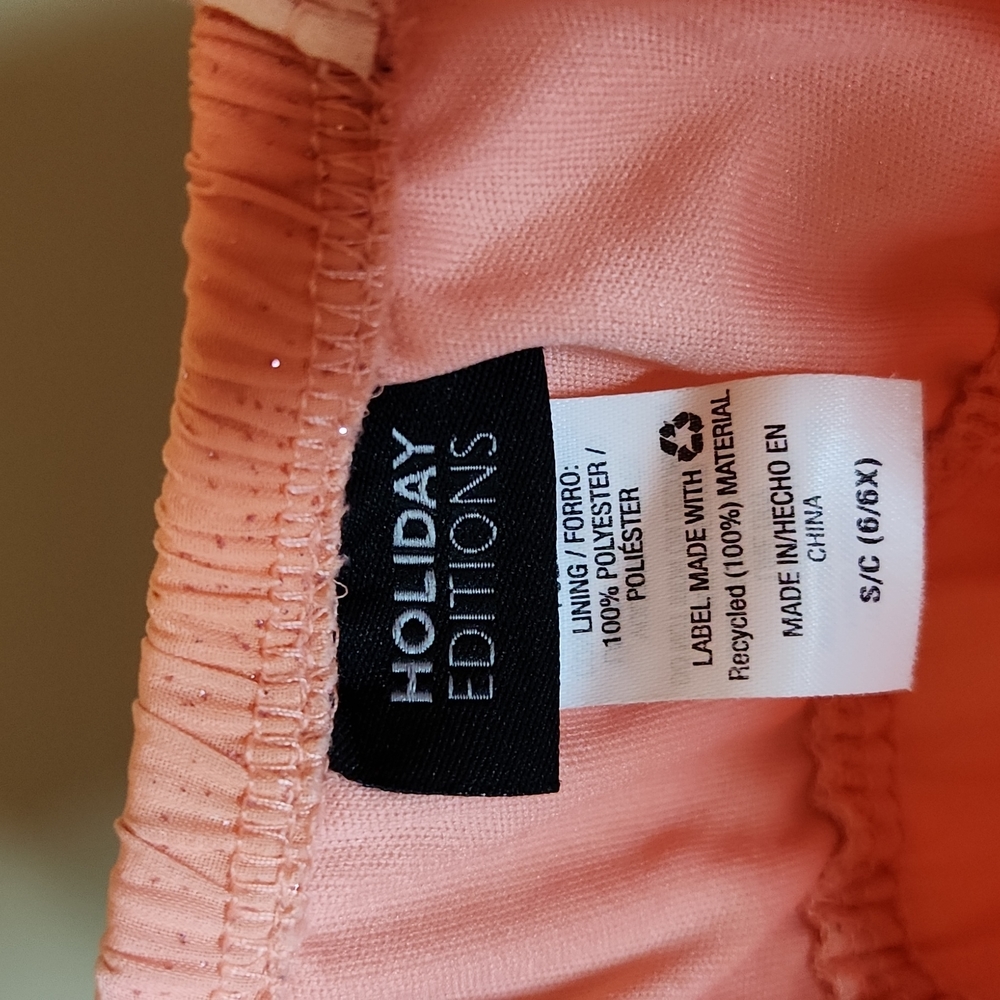 Holiday Editions Girls Sleeveless Dress Sparkles Sequins 6-6x Tie Back - Picture 5 of 8